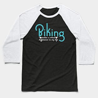 Love Cycling Funny Wordplay Baseball T-Shirt